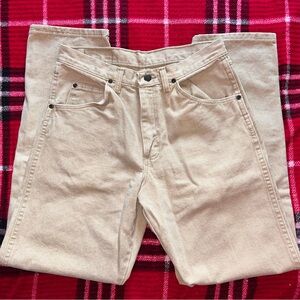 Mens khaki “Wrangler” straight jeans!
